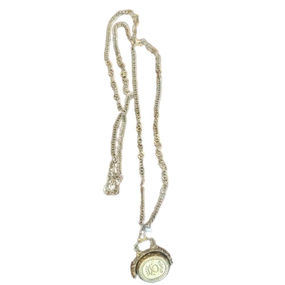 Sarah Coventry Vintage Coin Pendant Necklace Gold Tone Medallion Necklace